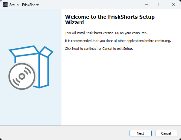 Screenshot of installer wizard